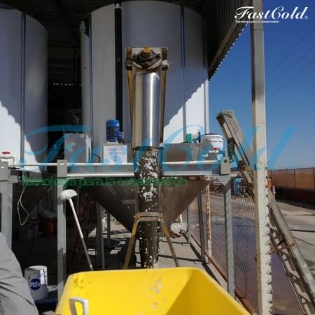 Máquina de hielo en escama con contenedor